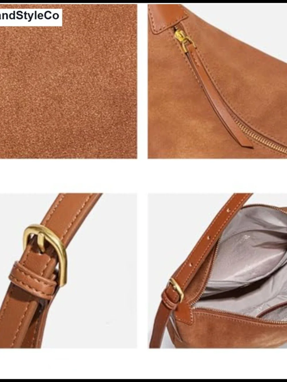 Women's Faux Suede Hobo Bag Medium Shoulder Crossbody Soft Vintage Handbag
